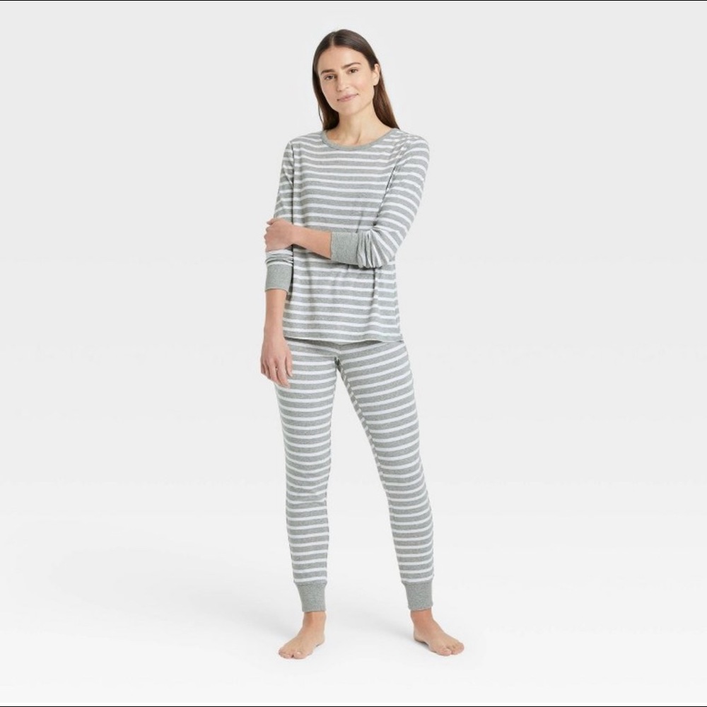 NWT stripe cotton pajamas family women’s XS
